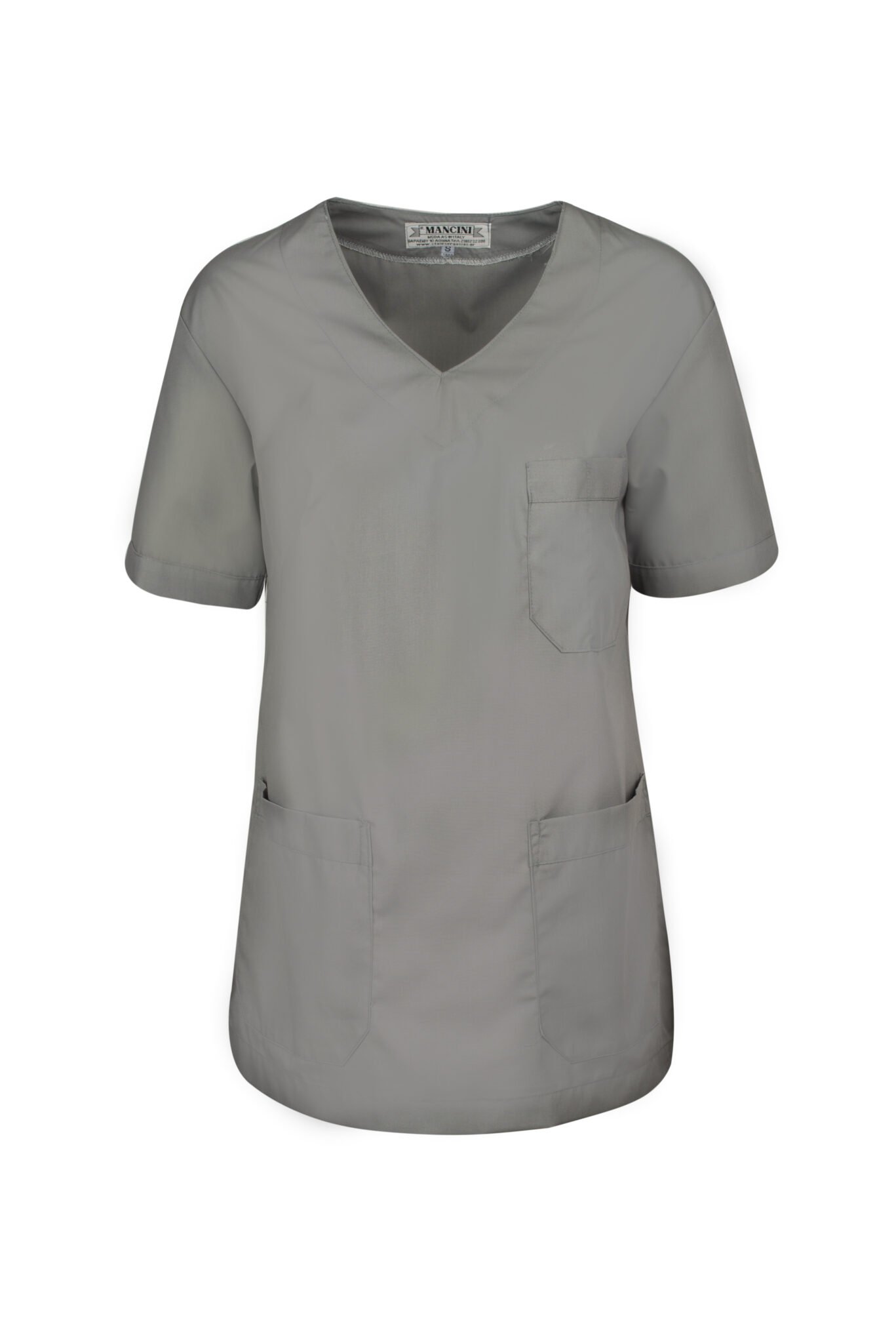 Μπλούζα ιατρικής με V μπροστά σε γκρι - Image 2