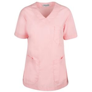 Μπλούζα ιατρικής με V μπροστά σε ροζ