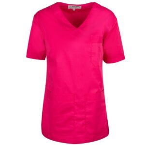 Μπλούζα ιατρικής με V μπροστά σε φούξια