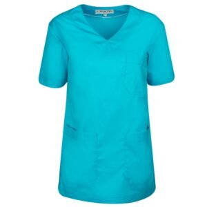 Μπλούζα ιατρικής με V μπροστά σε τιρκουάζ