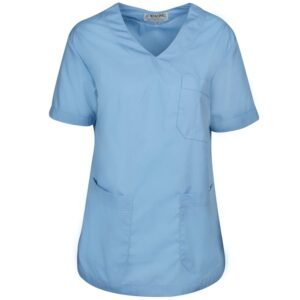 Μπλούζα ιατρικής με V μπροστά σε σιέλ
