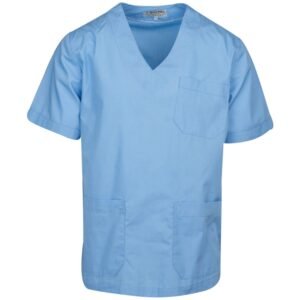 Ιατρική μπλούζα με V μπροστά σε σιέλ