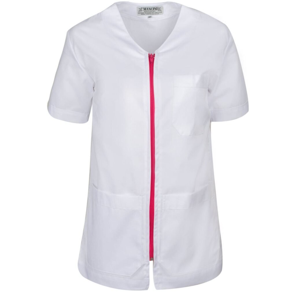 Σακάκι λευκό με φούξια σιρίτι
