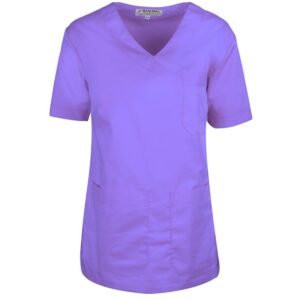 Μπλούζα ιατρικής με V μπροστά σκούρο λιλά
